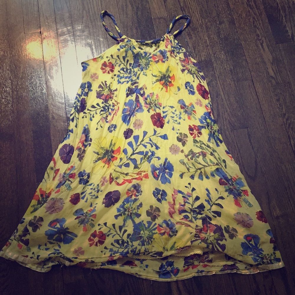 Sundress Vanessa Virginia yellow lined floral